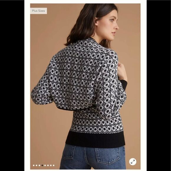 Anthropologie Maeve Floral Sweater Shrug Set - Picture 4 of 7